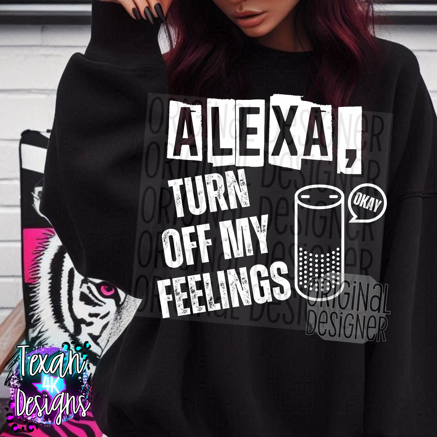 alexa, turn off my feelings - 2 DIGITAL PNG