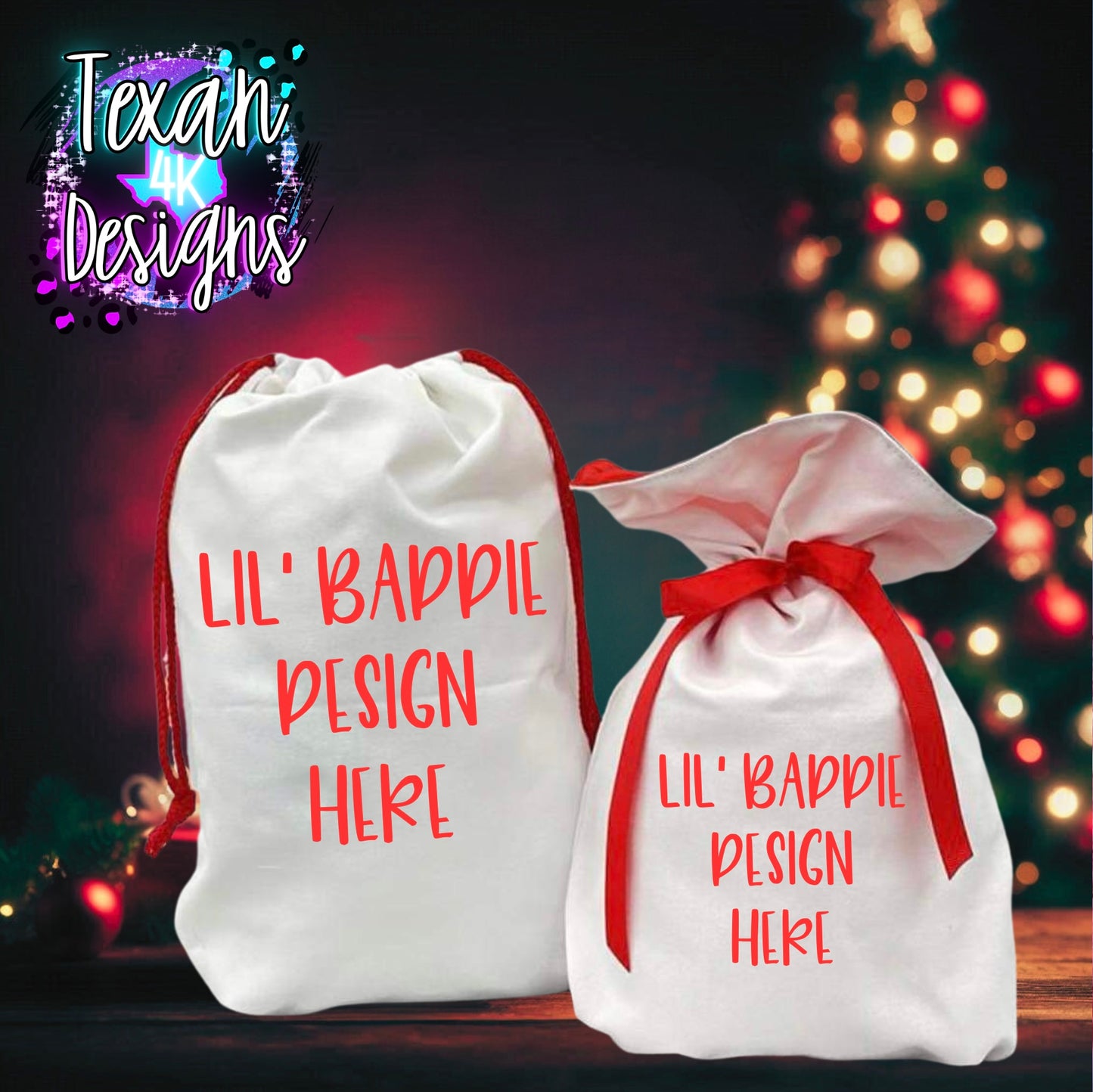 kid santa bag , toddler, mock up