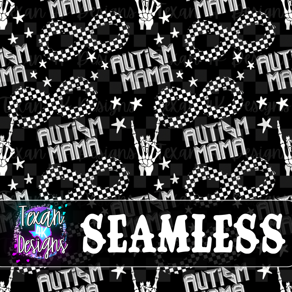 autism mama seamless- DIGITAL PNG