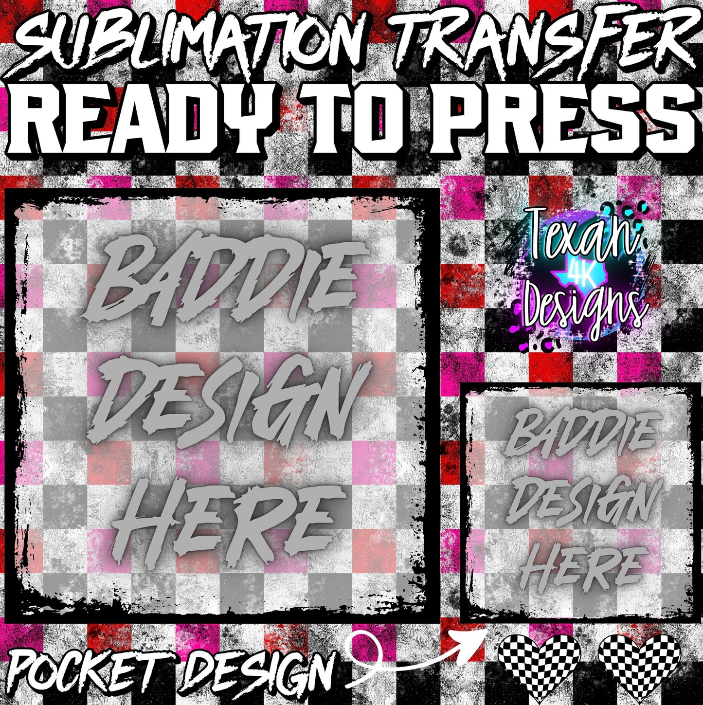 sublimation transfer w/ pocket mock up edgy - grunge