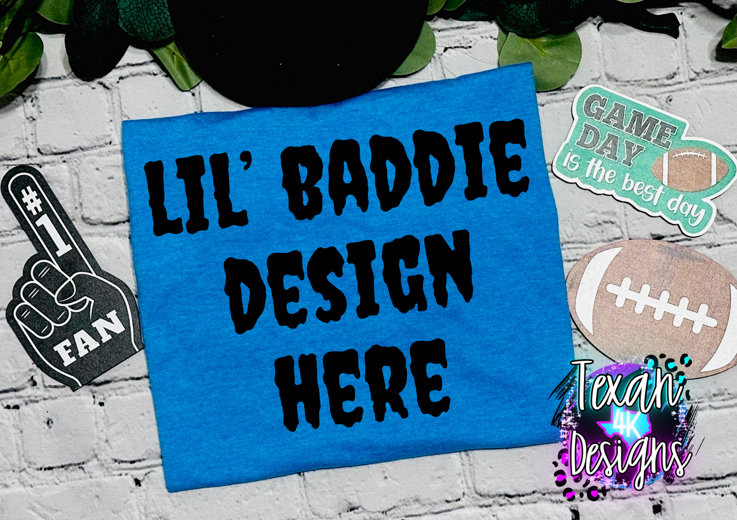 blue shirt, toddler boy, edgy, flatlay mock up - football edition