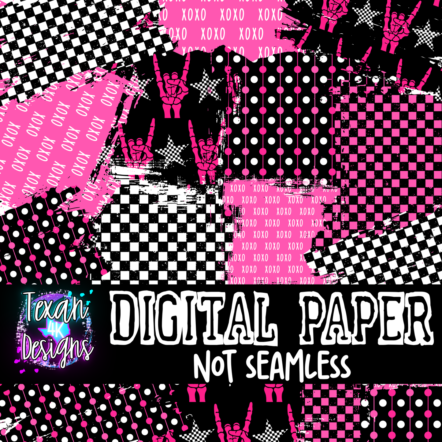 v-day distress patches digital paper - clipart