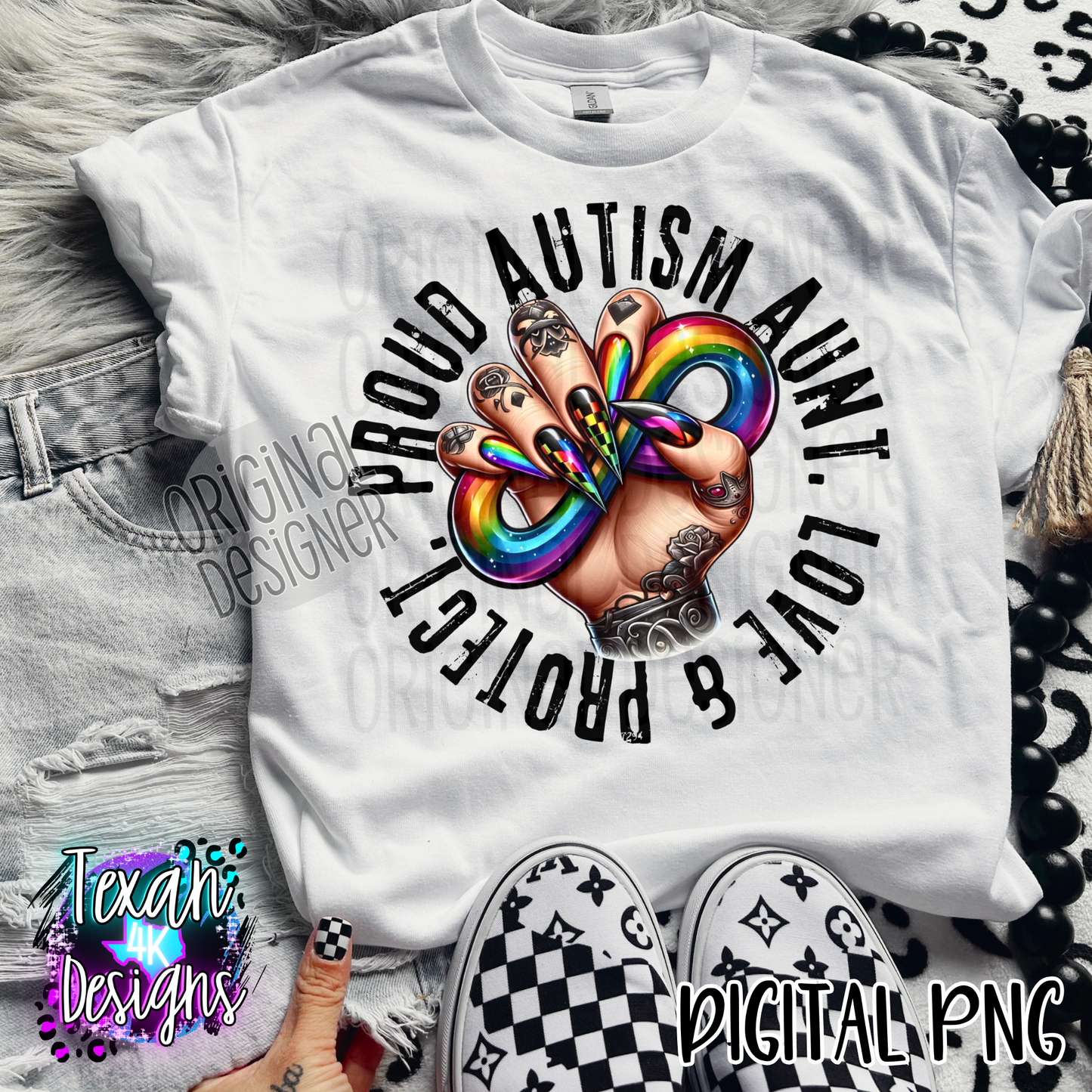 autism aunt love & protect - 2 DIGITAL PNG