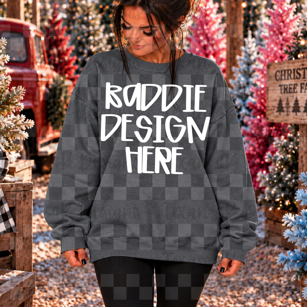 gildan dark heather sweatshirt , mock up