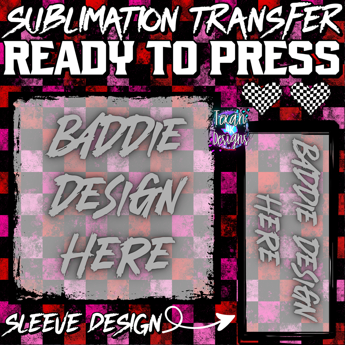 sublimation transfer w/ sleeve mock up edgy - grunge