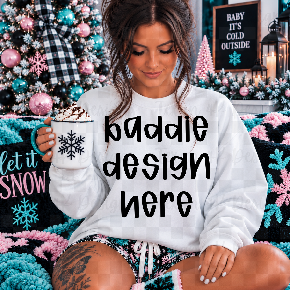 white sweatshirts , mock up