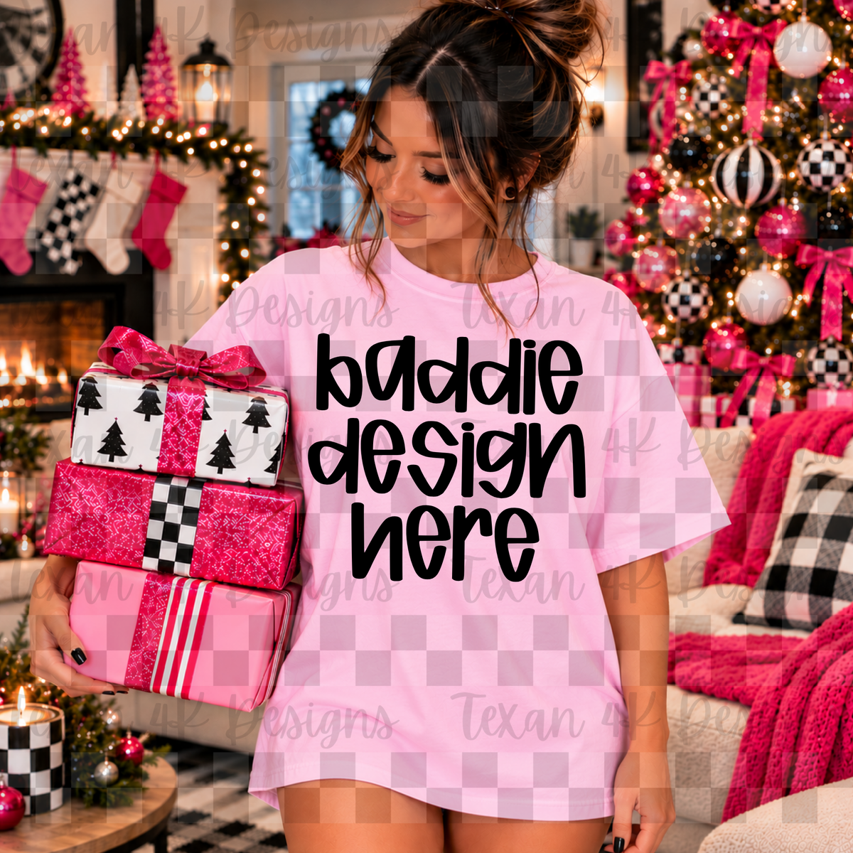 gildan light pink shirt , mock up