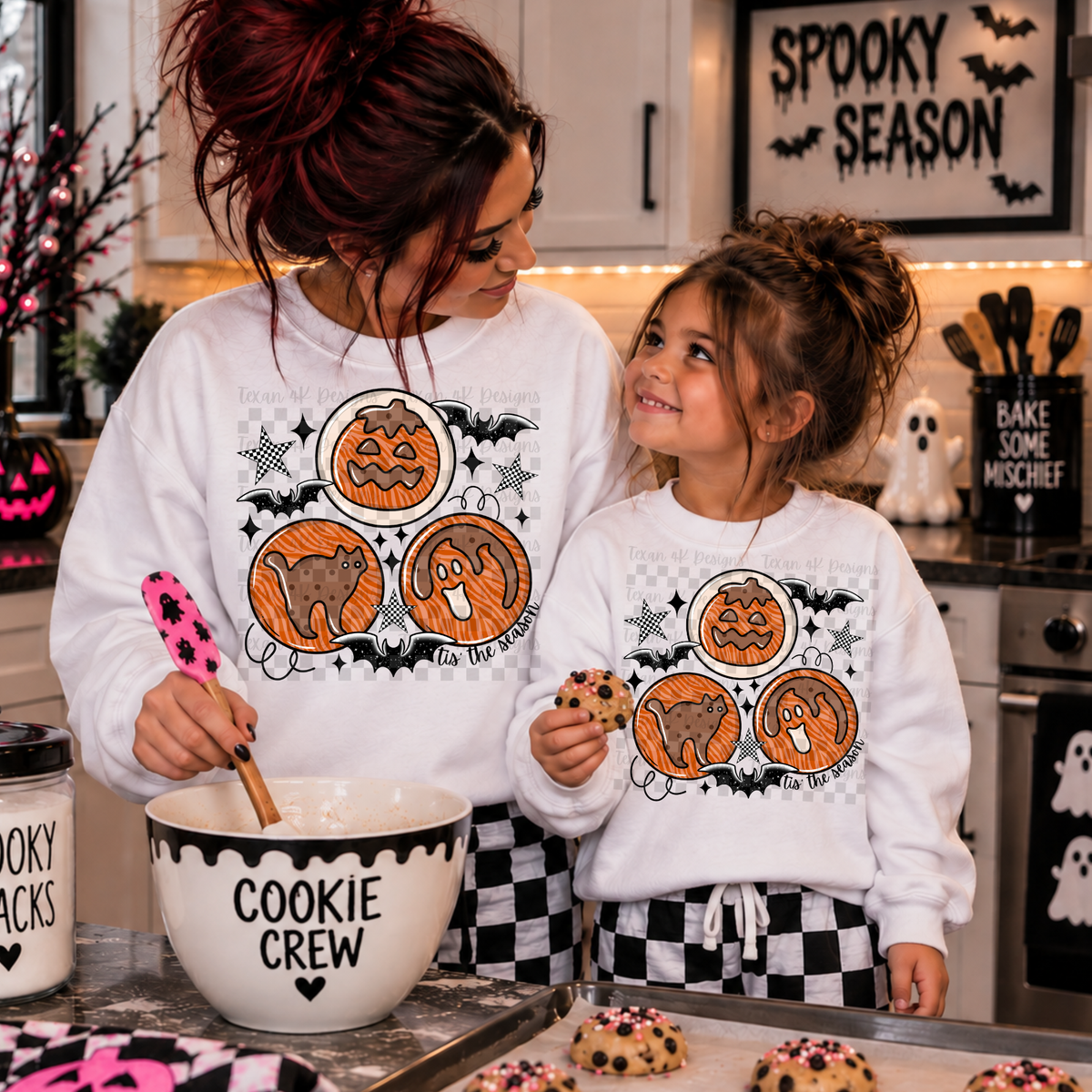 'tis' the season spooky cookies (orange) - DIGITAL PNG