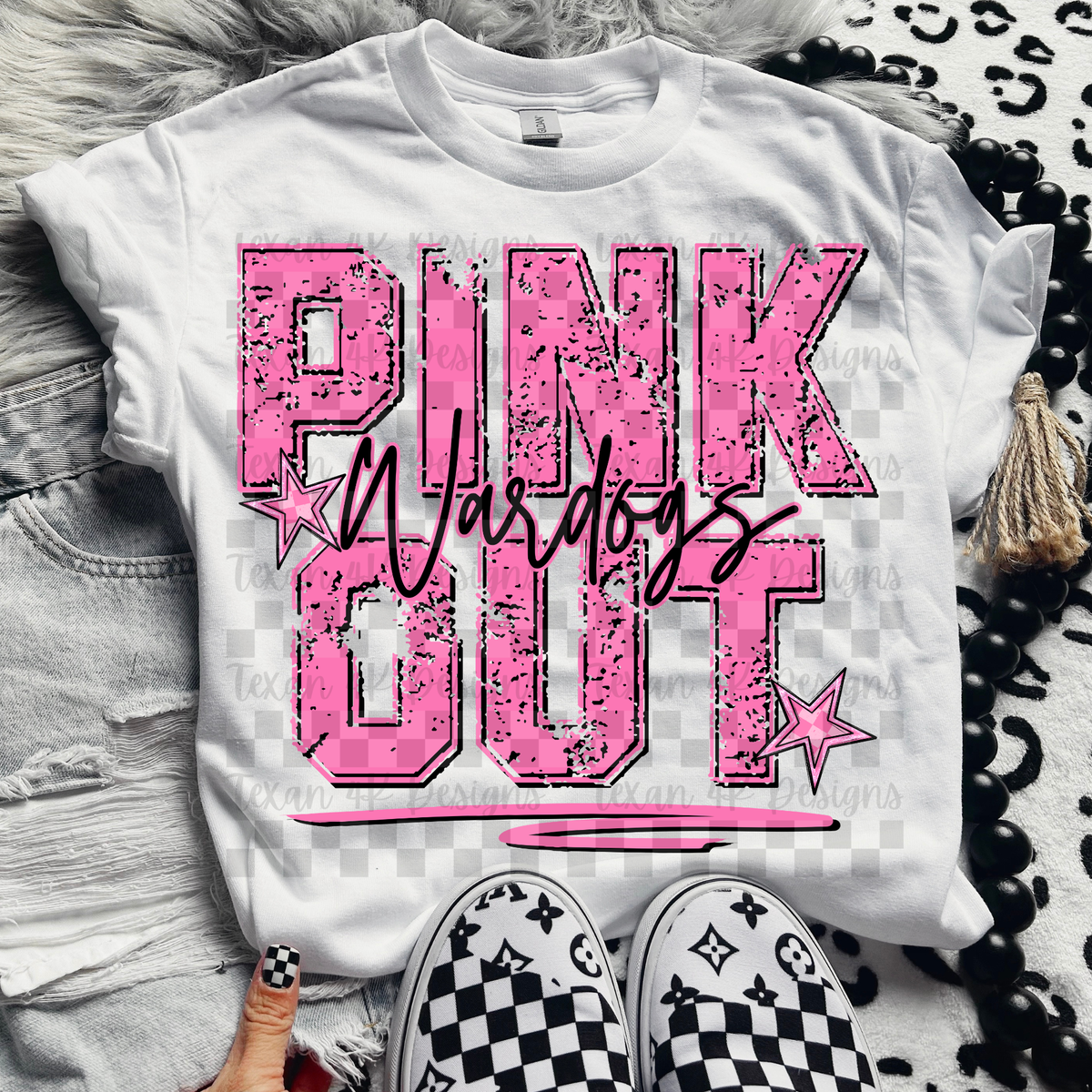 PINK OUT W (no flames) - digital png