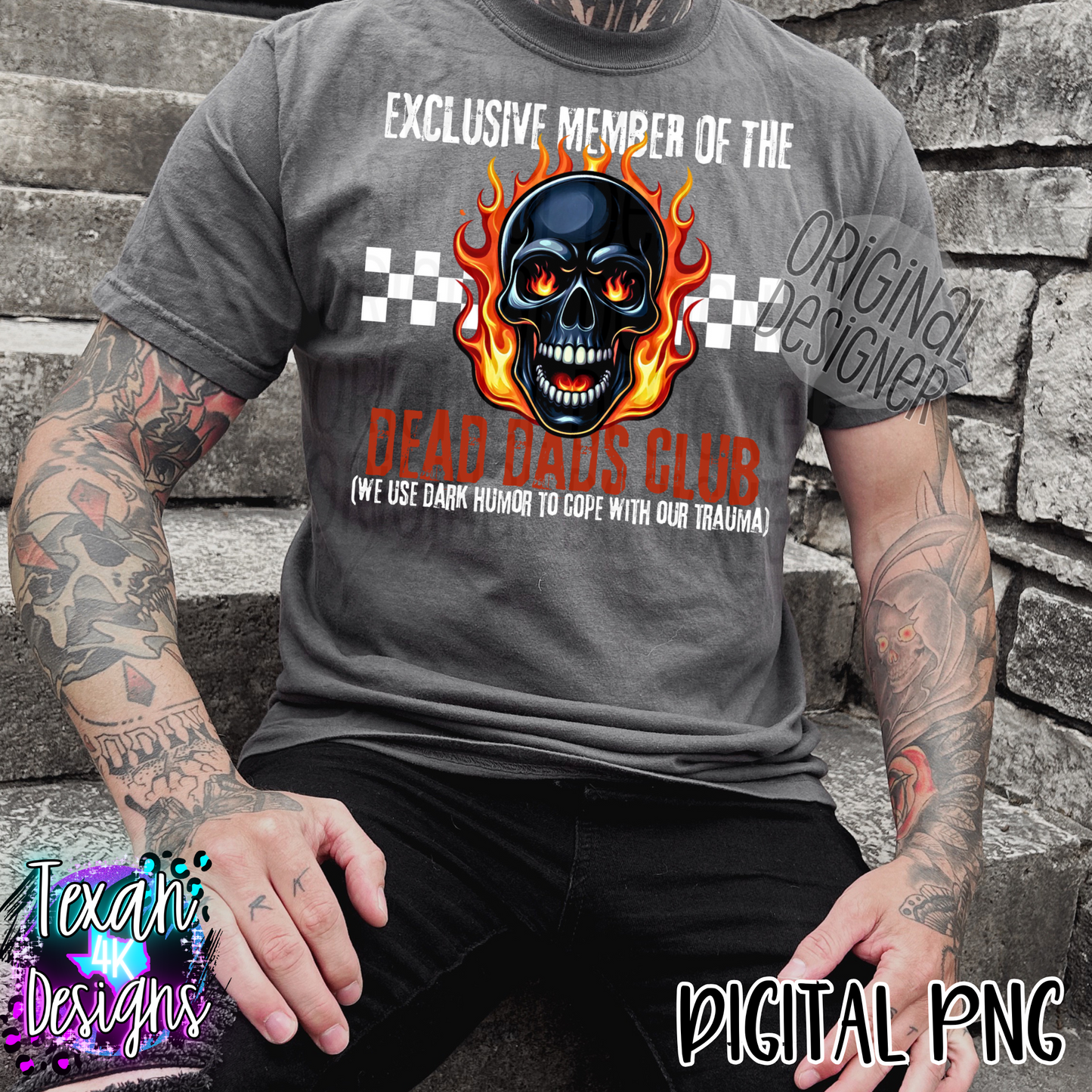 exclusive member of the dead dads club - 2 DIGITAL PNG
