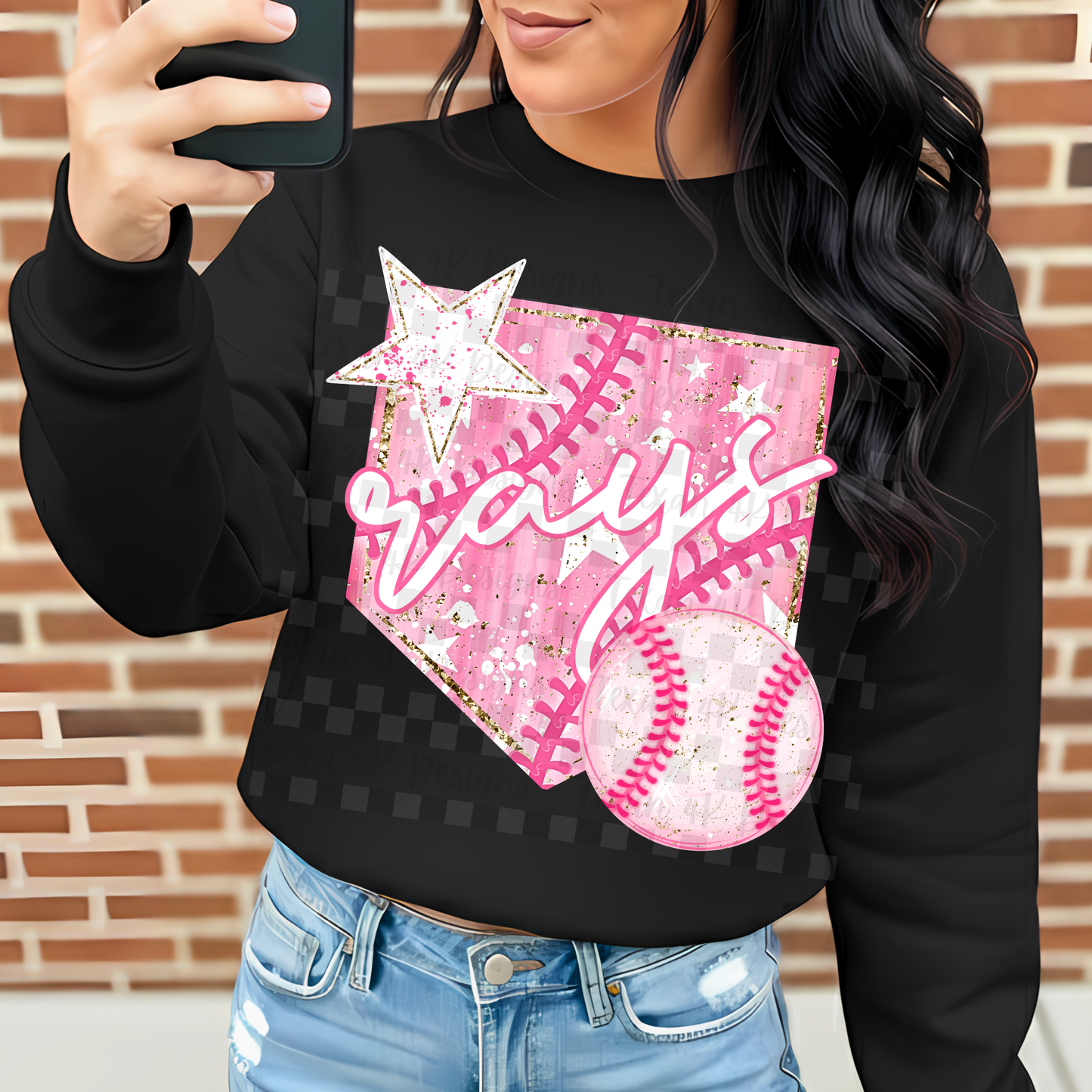 preppy baseball TB - DIGITAL PNG