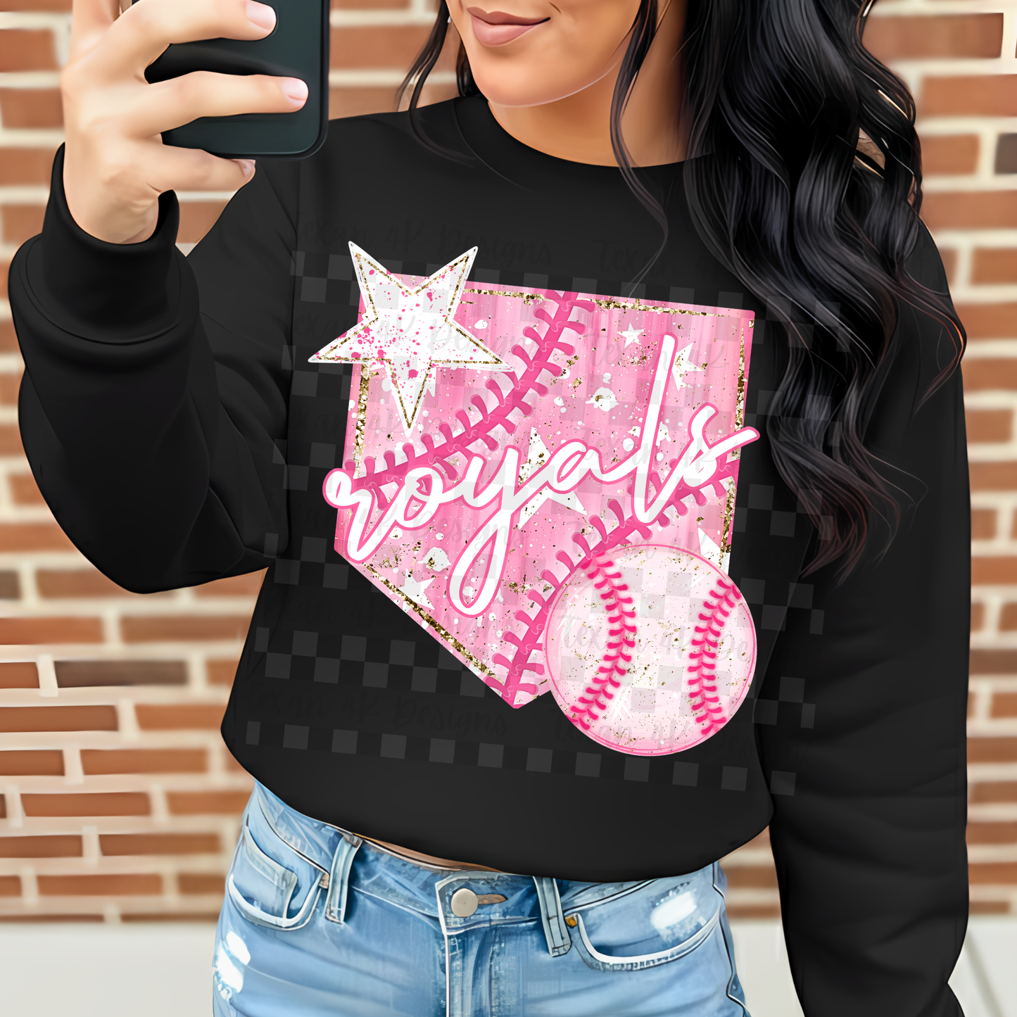 preppy baseball royals - DIGITAL PNG