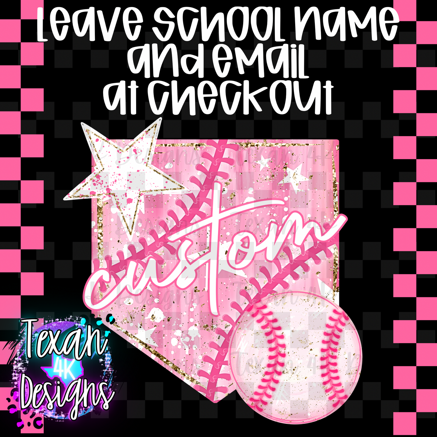preppy baseball CUSTOM - DIGITAL PNG