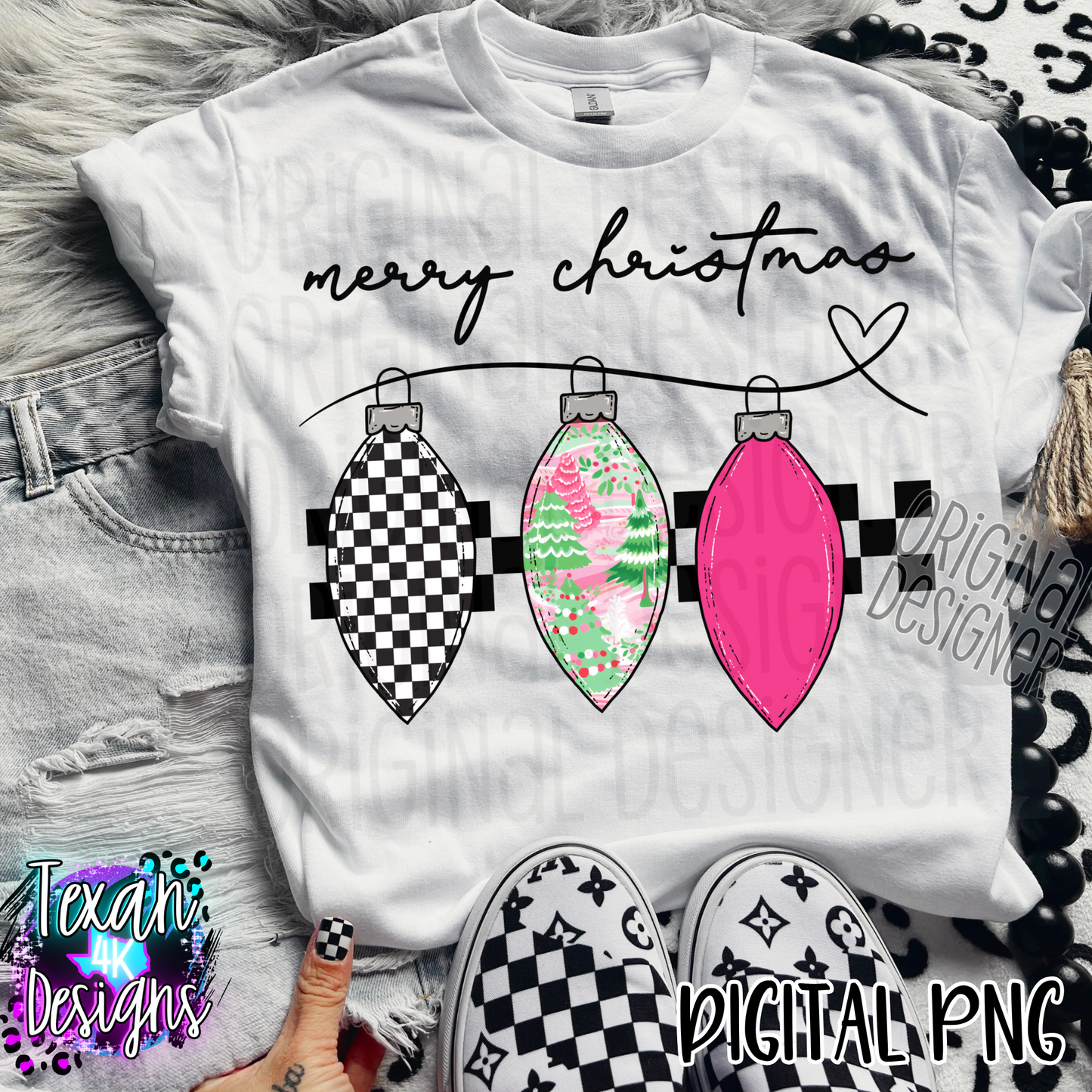 merry christmas preppy - DIGITAL PNG