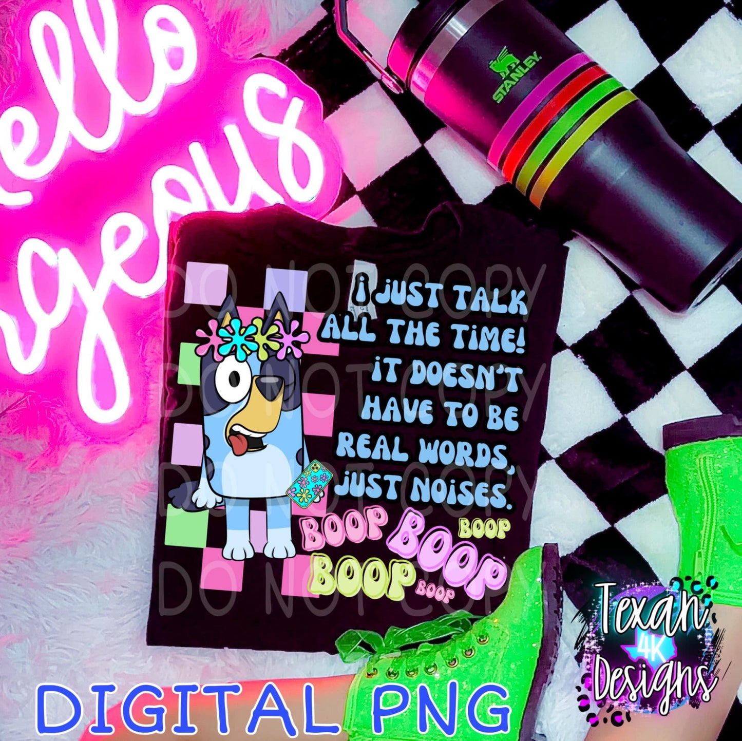 i just talk all the time girl version - DIGITAL PNG