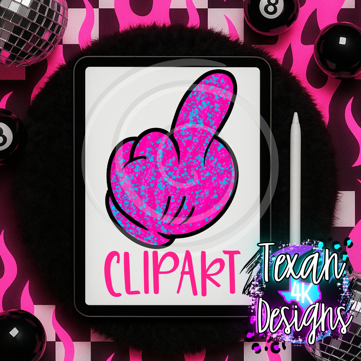magic middle finger - clipart