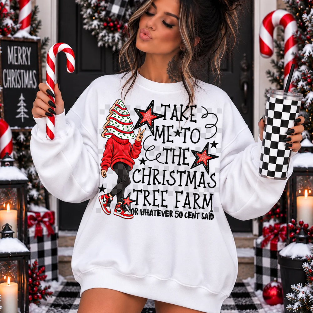 take me to the christmas tree farm - 2 digital png