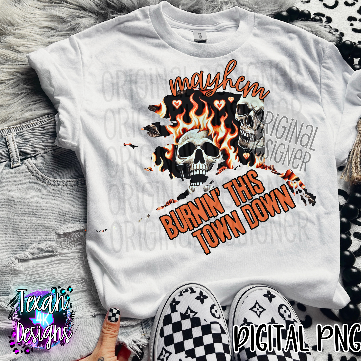 mayhem burnin this town down alaska - DIGITAL PNG