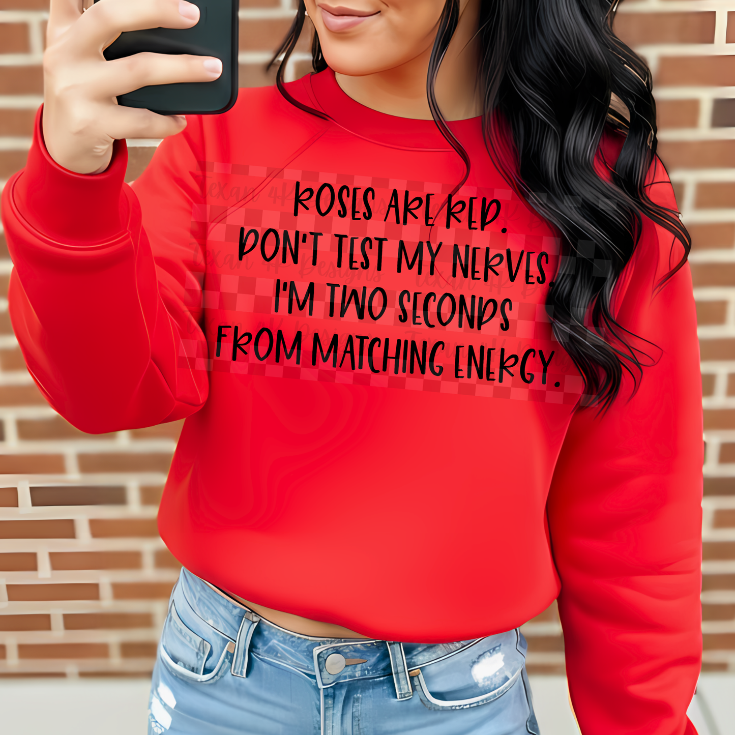 roses are red. don't test my nerve. - 2 DIGITAL PNG