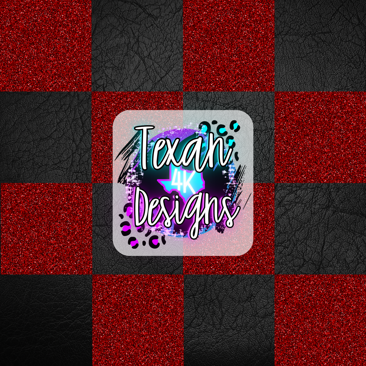 matte black glitter red checkered seamless - DIGITAL PNG