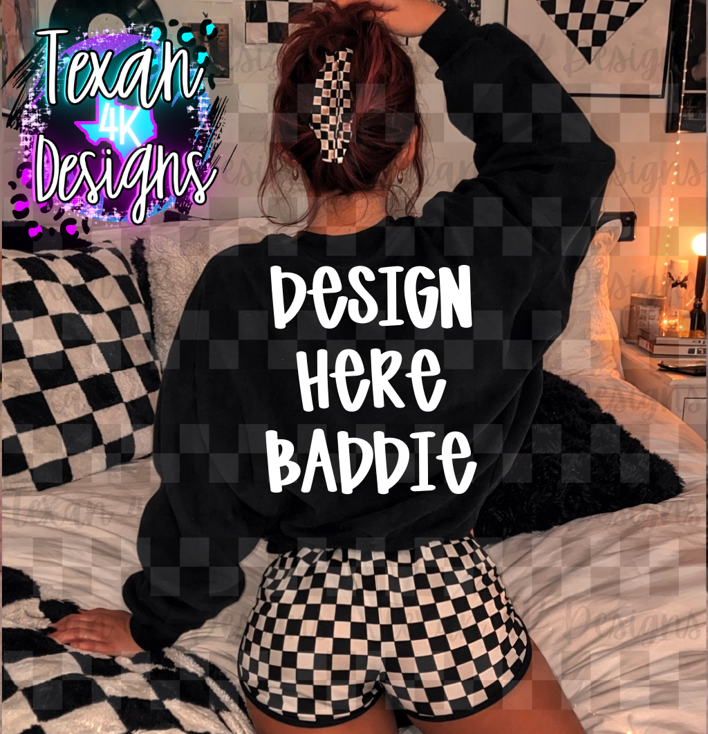 black back sweatshirt , mock up