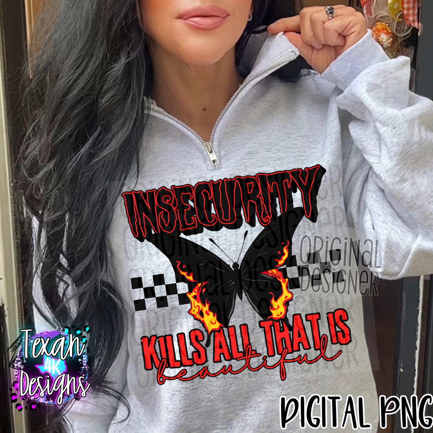 insecurity kills all that is beautiful - DIGITAL PNG