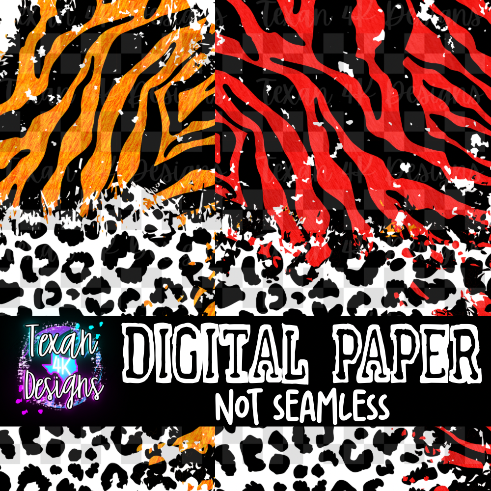 tiger leopard - 2 DIGITAL PAPER