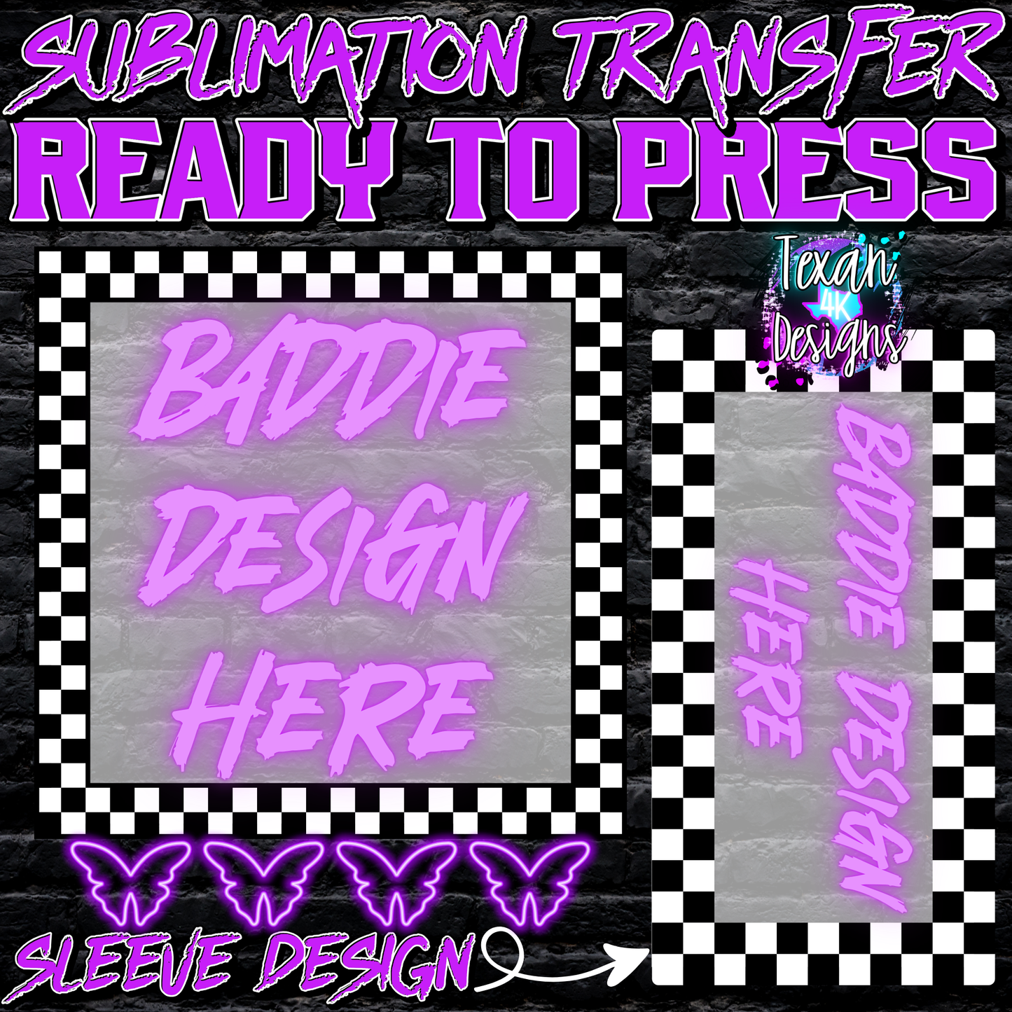 sublimation transfer w/ sleeve mock up edgy