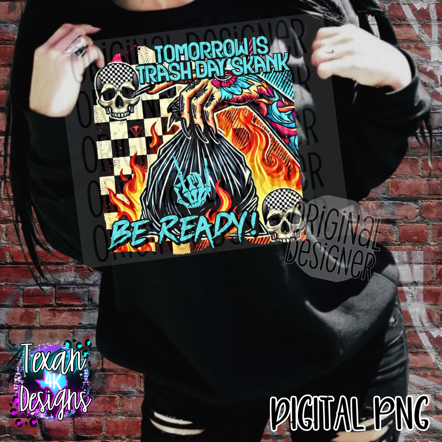 trash day is tomorrow - DIGITAL PNG