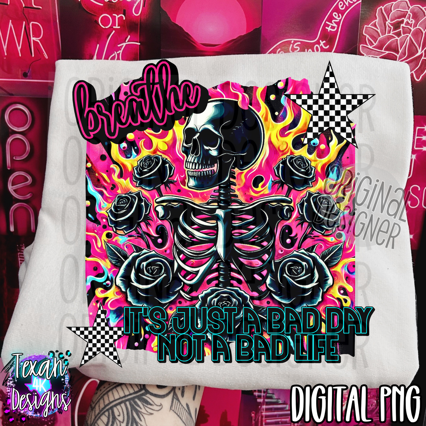breathe its just a bad day not a bad life- DIGITAL PNG