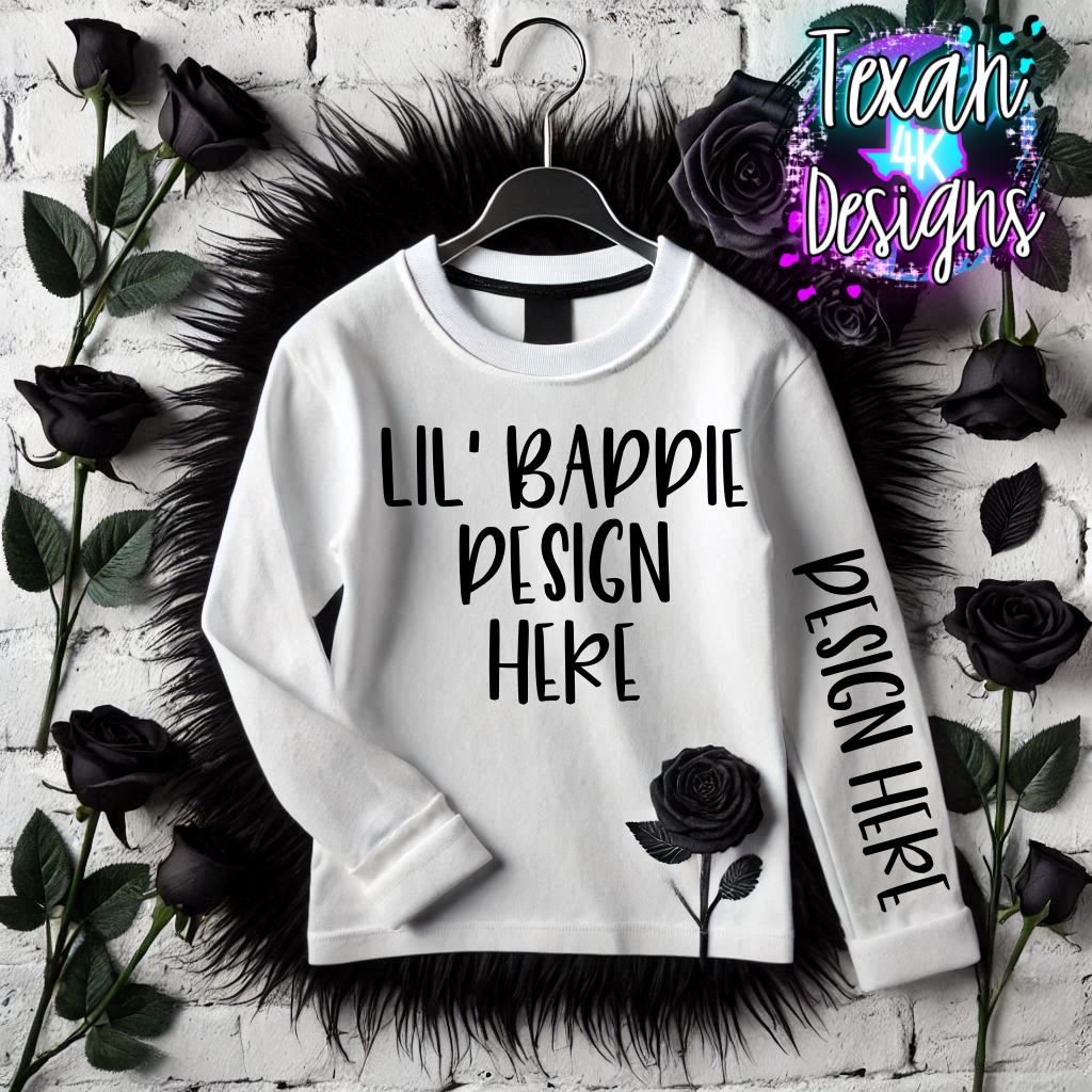 white shirt , toddler flat lay mock up