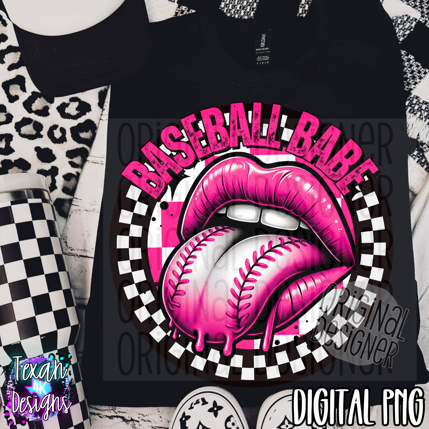 baseball babe pink - DIGITAL PNG