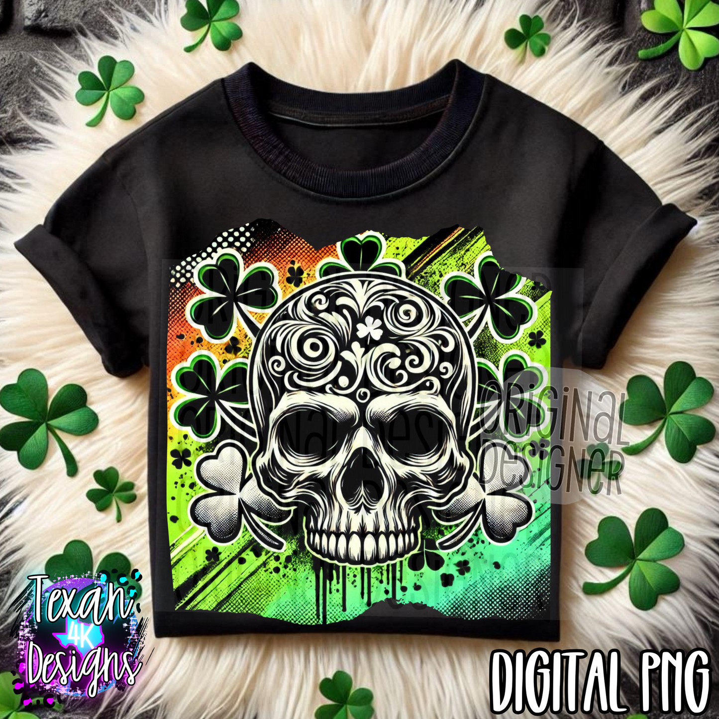 skull st.patricks day boy- DIGITAL PNG