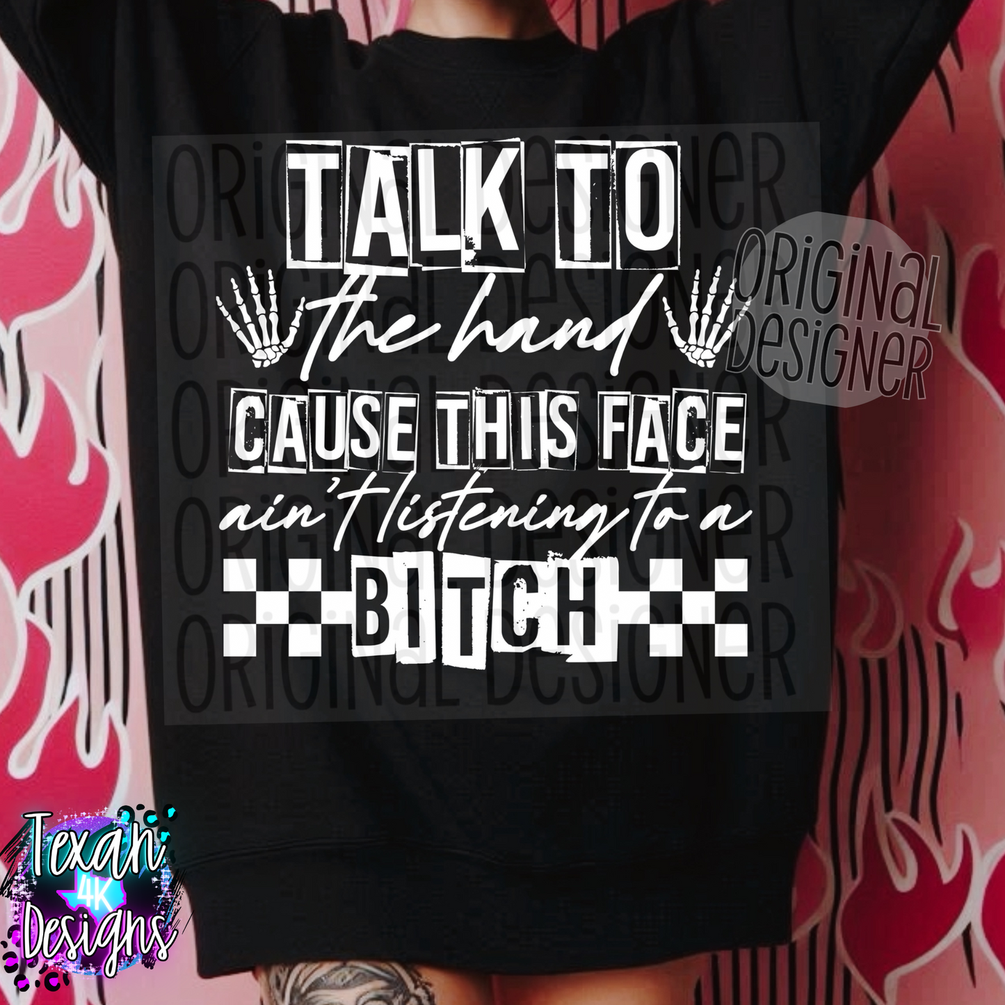 talk to the hand - 2 DIGITAL PNG