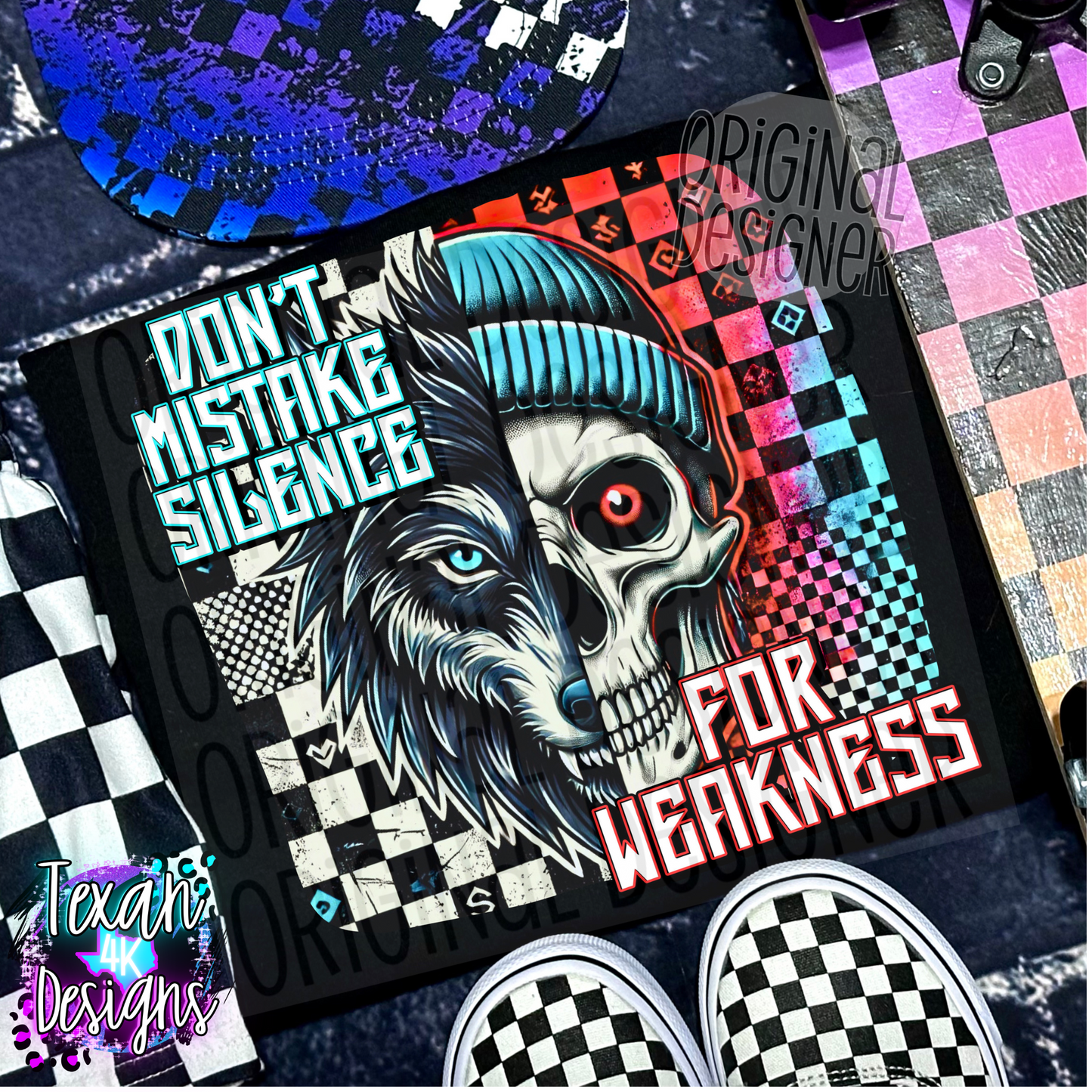 don't mistake silence for weakness - DIGITAL PNG
