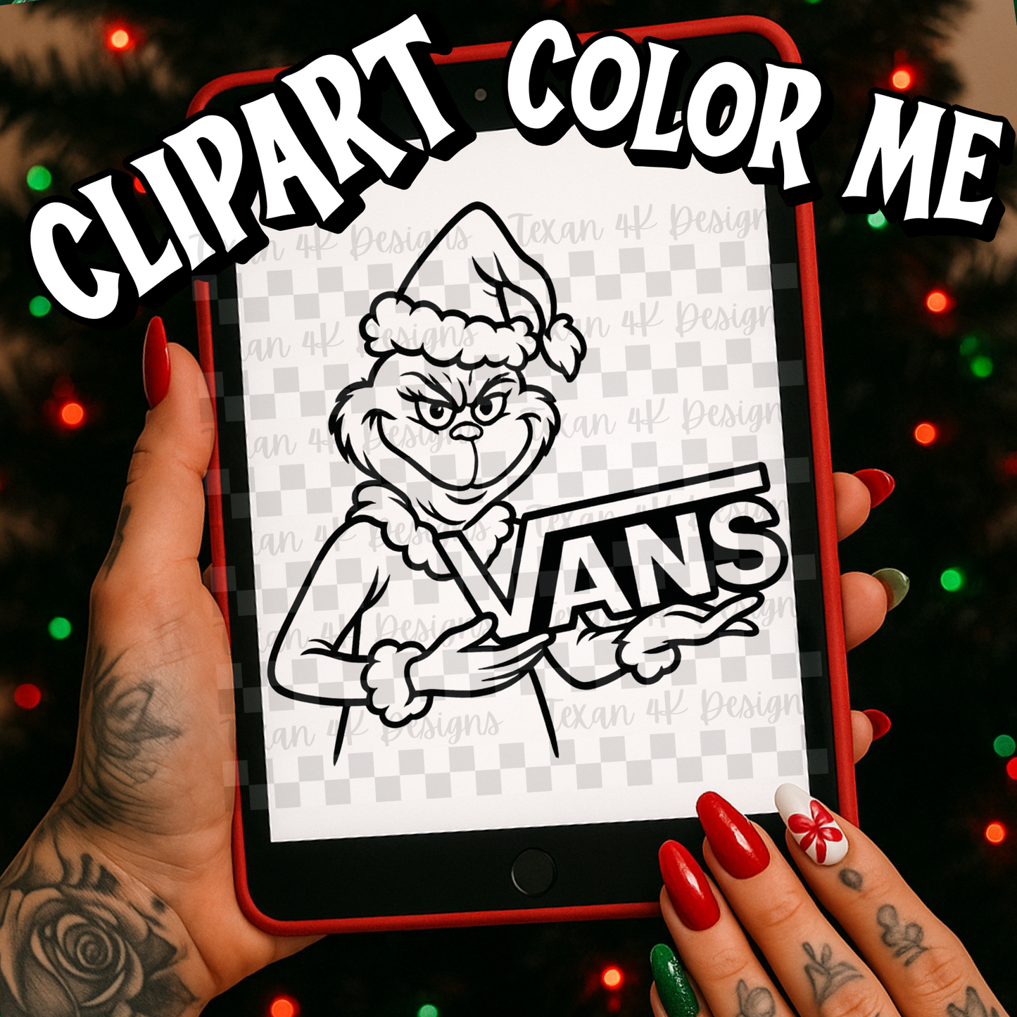 mean guy holding V outline - clipart