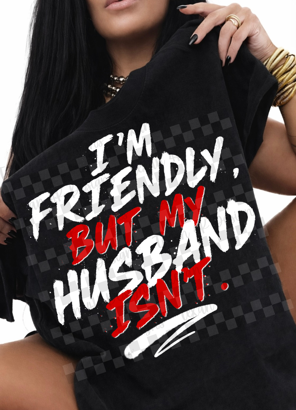 i'm friendly (husband) red - 2 DIGITAL PNG