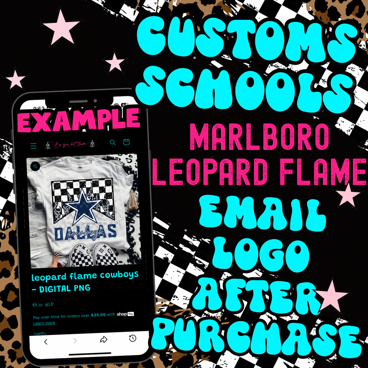 CUSTOM MARLBORO LEOPARD FLAME - DIGITAL PNG