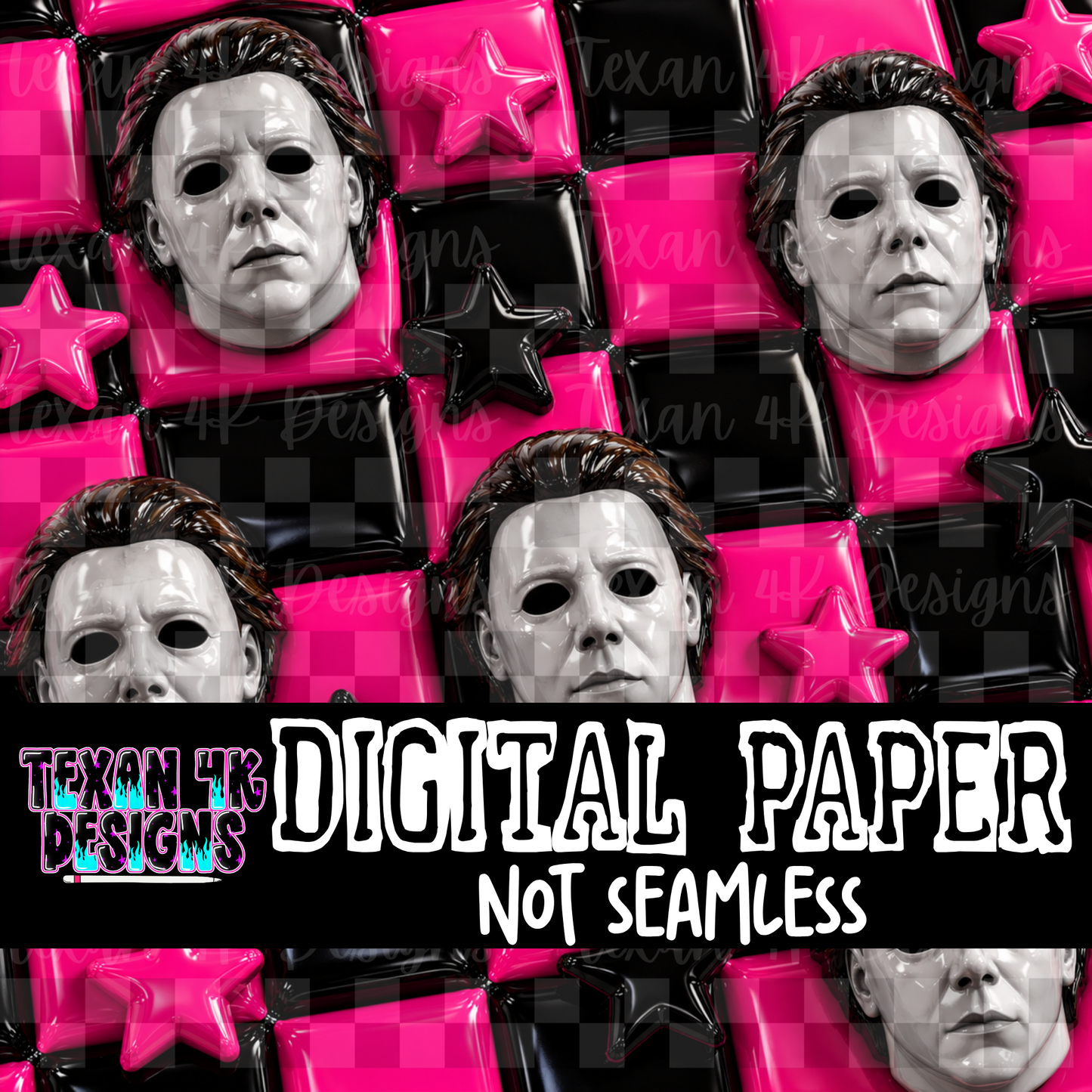 checkered MM stars - DIGITAL PAPER