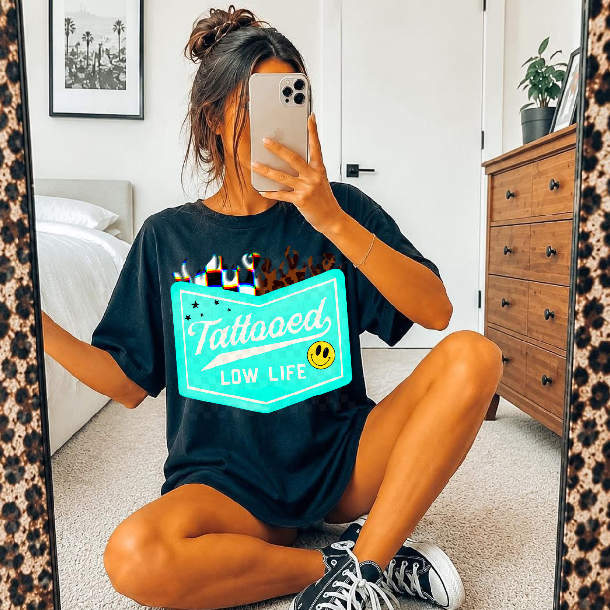 tattooed low life teal - DIGITAL PNG