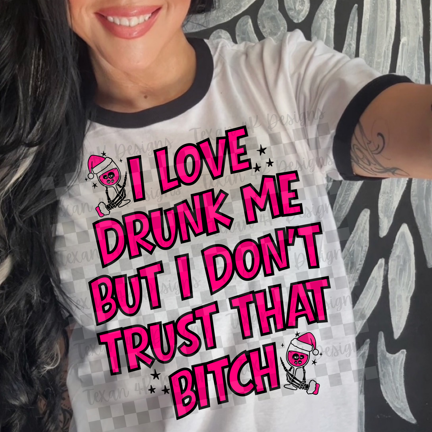 i love drunk me (christmas edition) - DIGITAL PNG