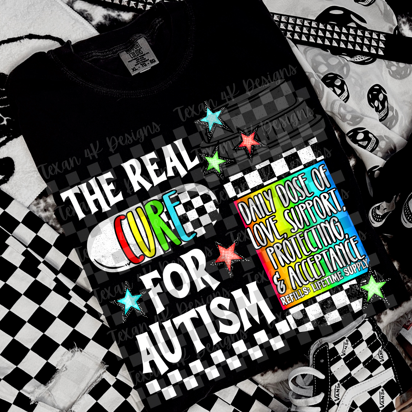 the real cure for autism - 2 DIGITAL PNG