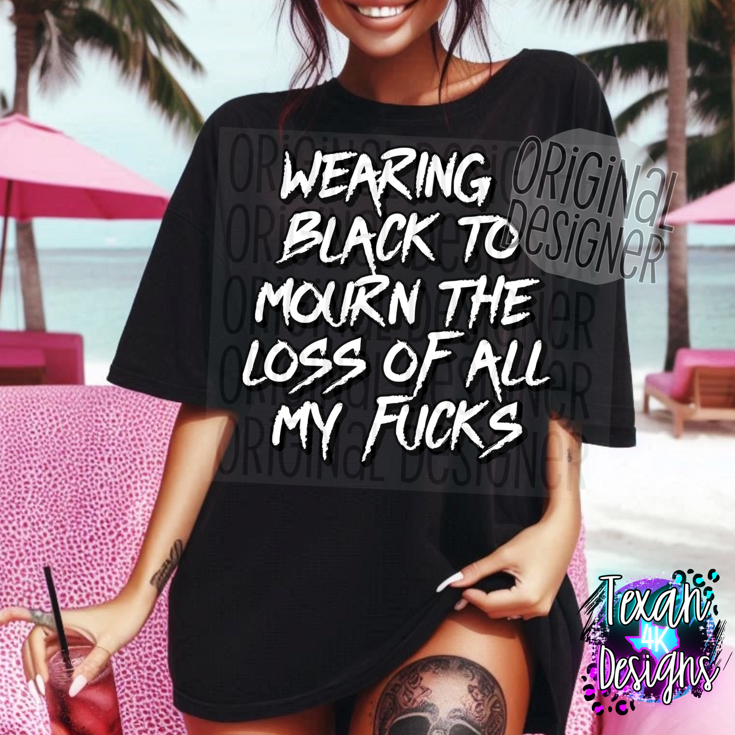 wearing black to mourn - 2 DIGITAL PNG