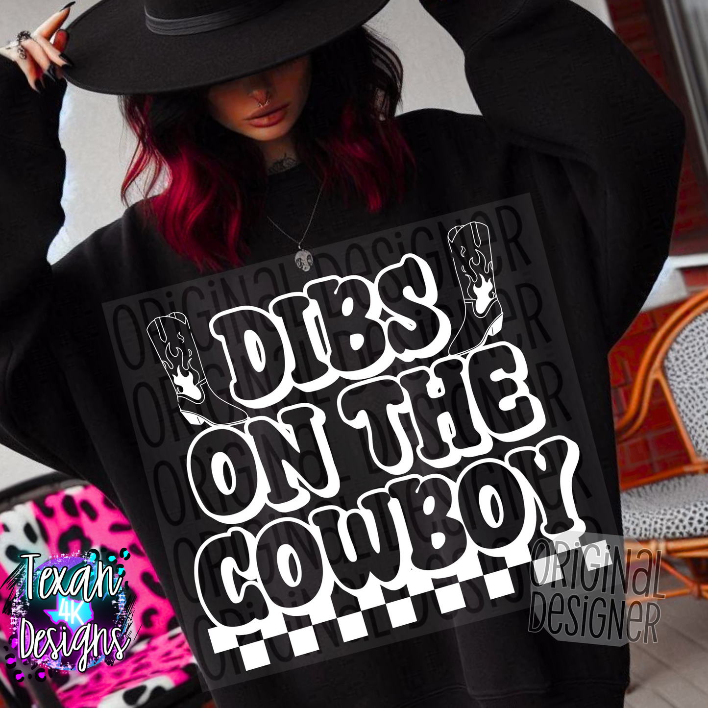 dibs on the cowboy - 2 DIGITAL PNG