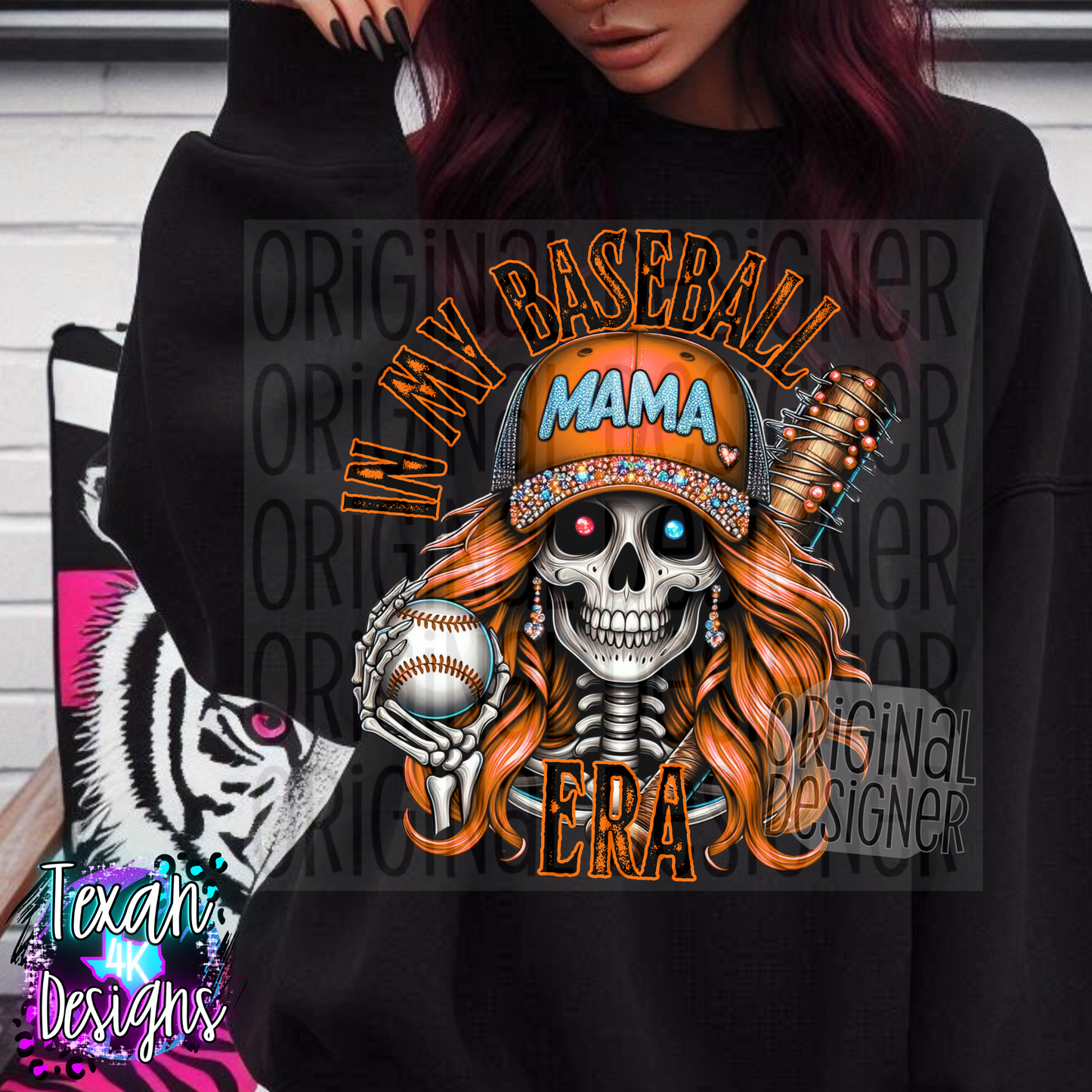 in my baseball era orange - DIGITAL PNG