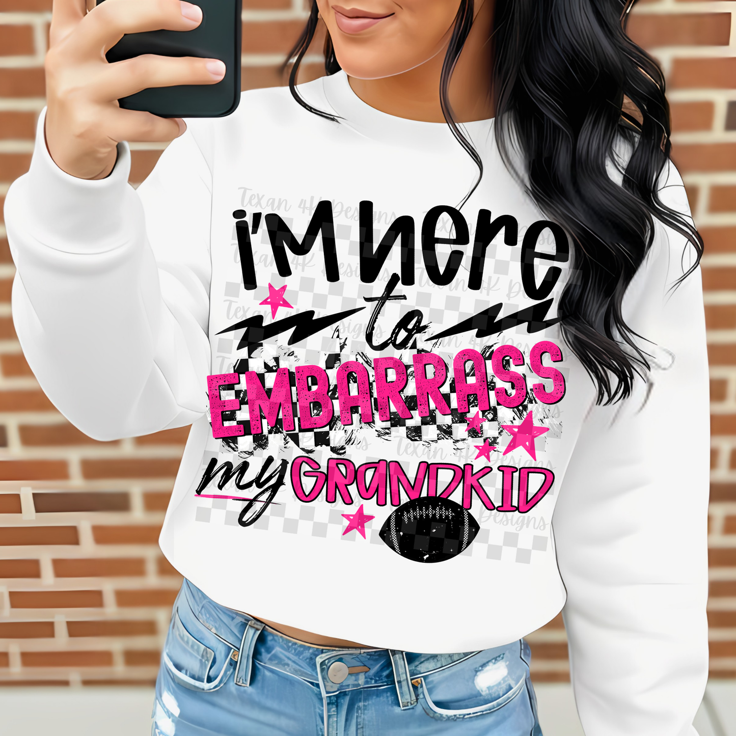 i'm here to embarrass my grandkid (football) - 2 DIGITAL PNG