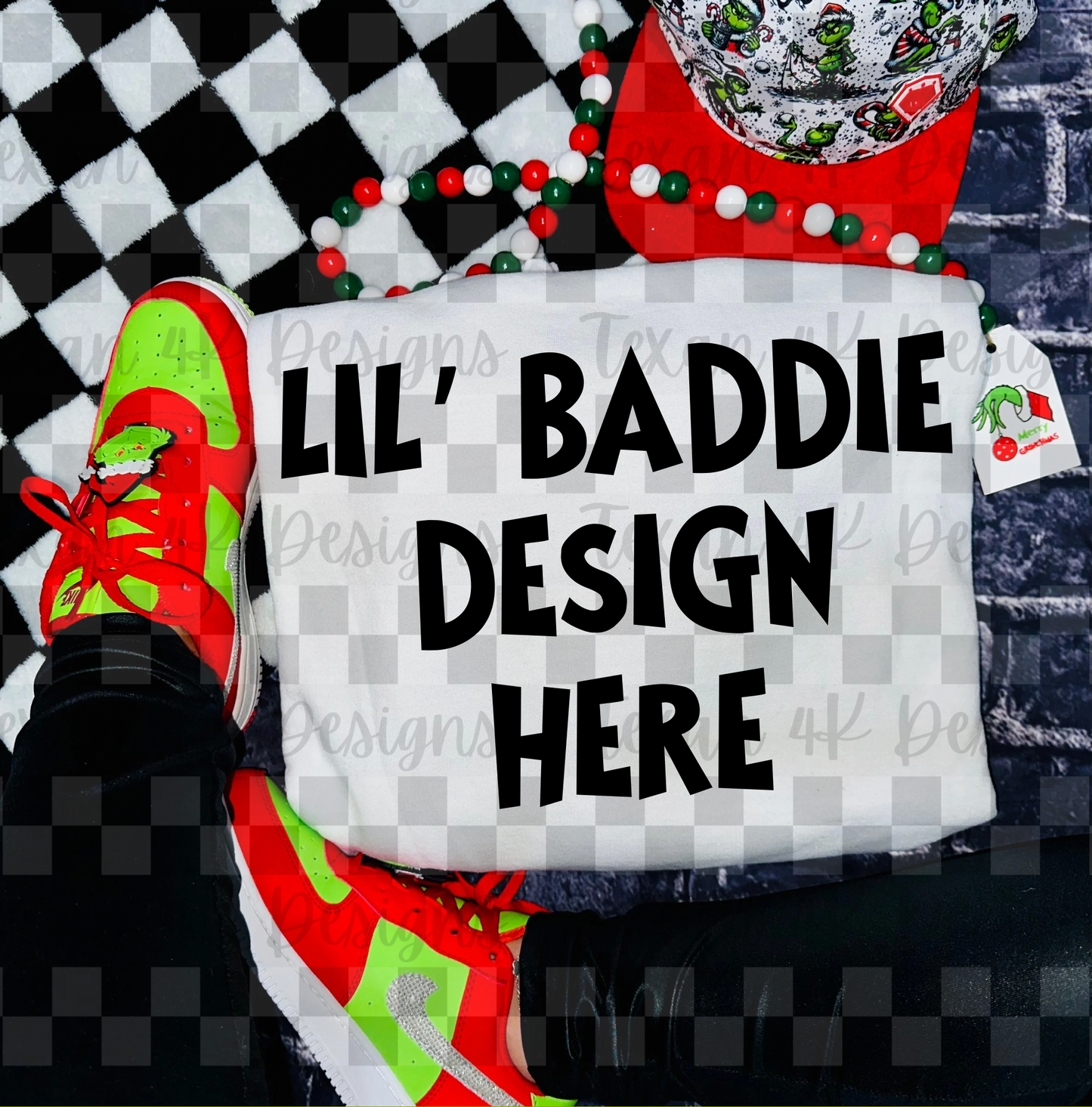 white , toddler boy, checkered, edgy, christmas, flatlay mock up