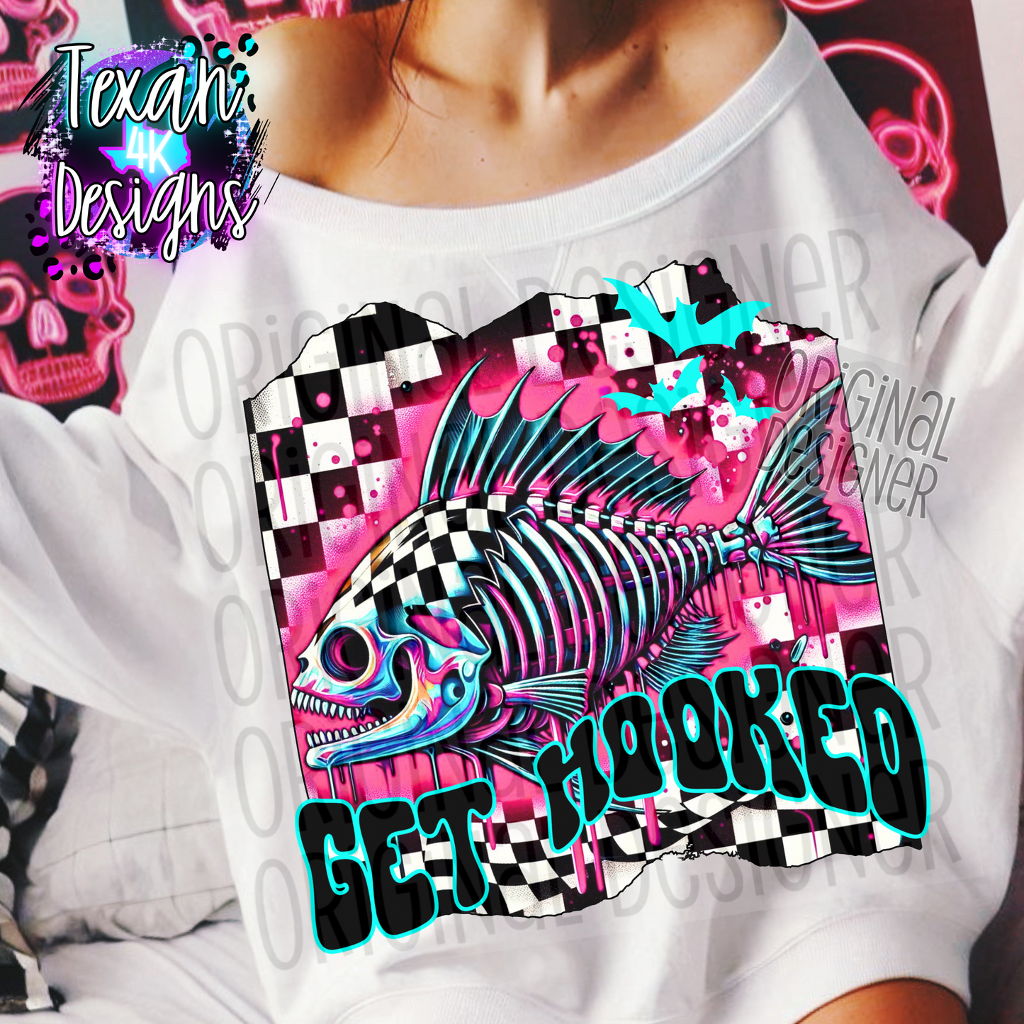 get hooked pink - DIGITAL PNG