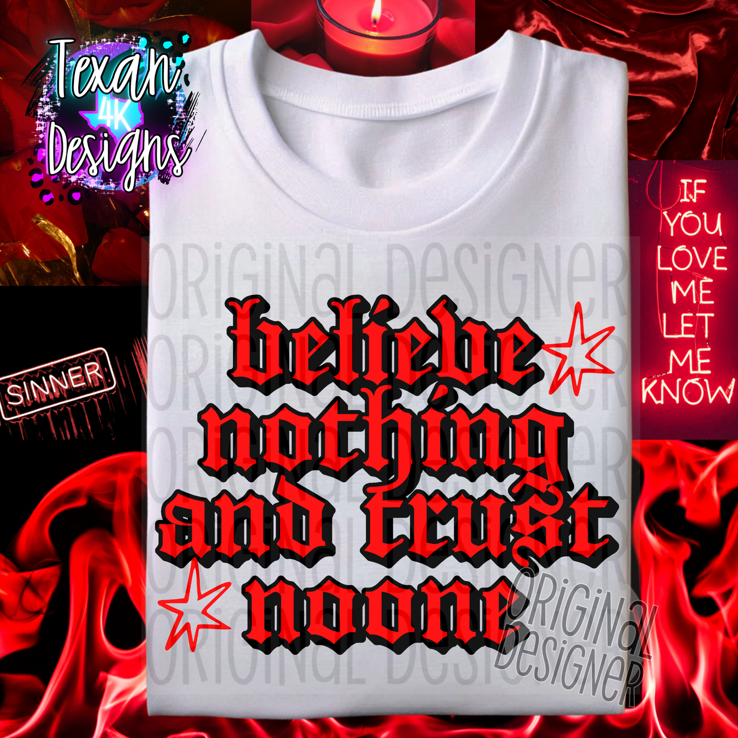 believe nothing - 4 DIGITAL PNG