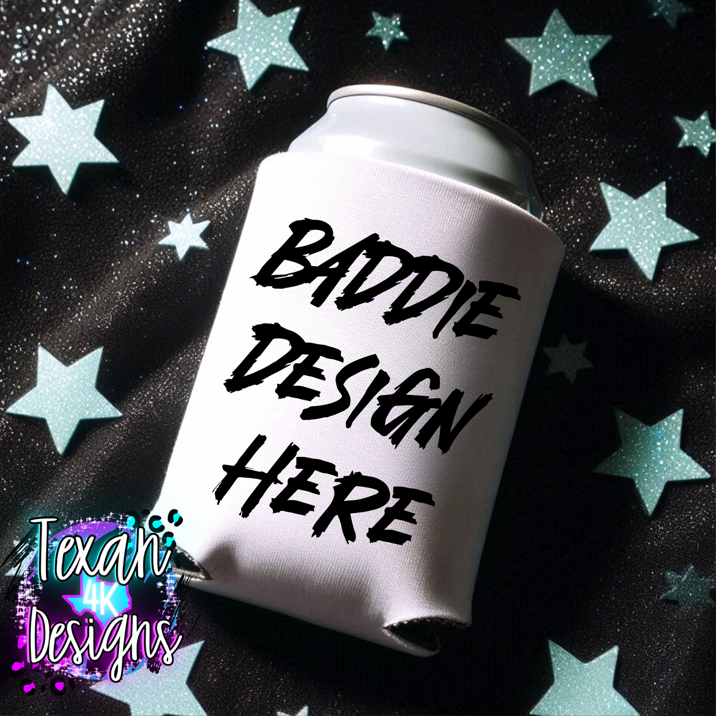 white koozie mock up